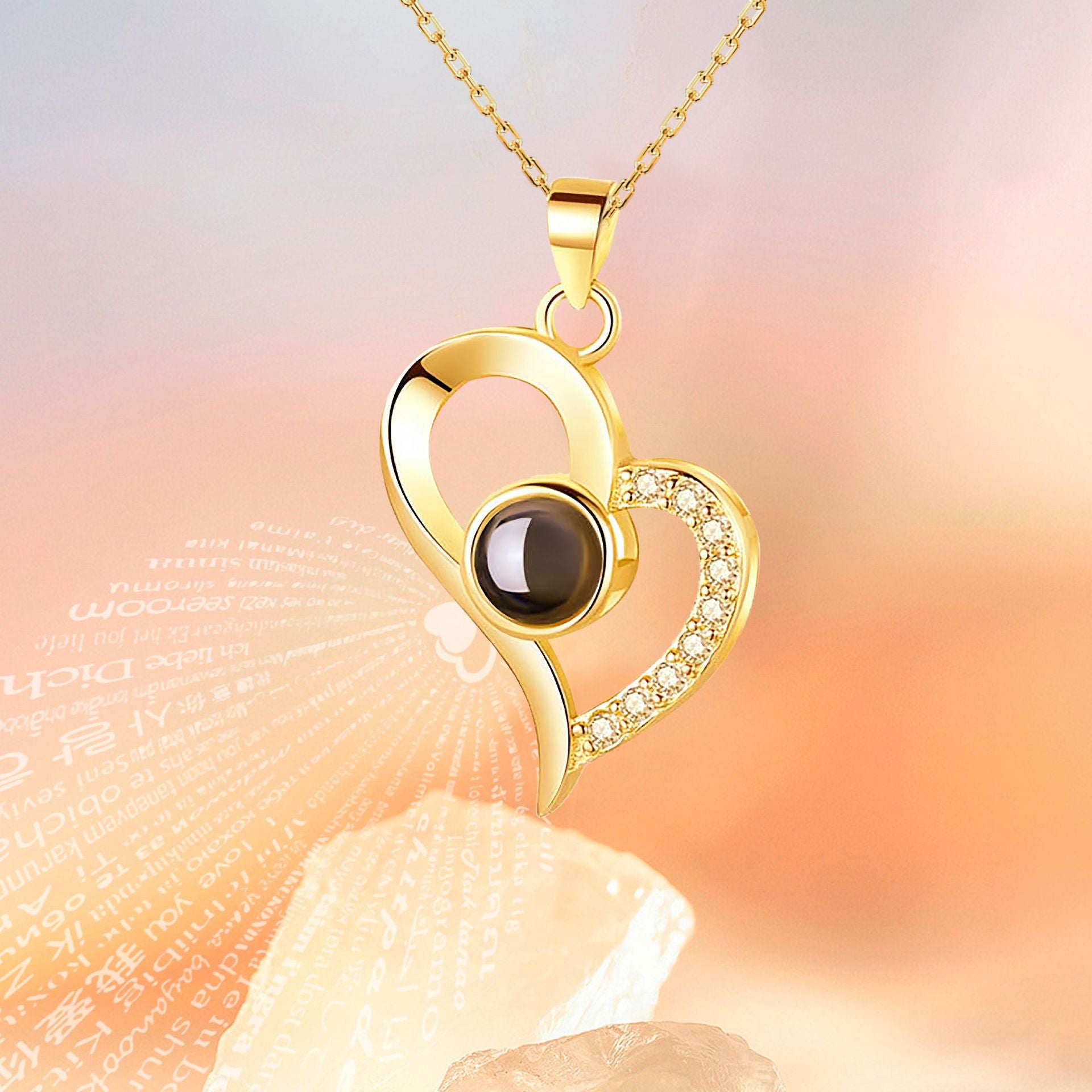 Multilingual "I Love You" Necklace