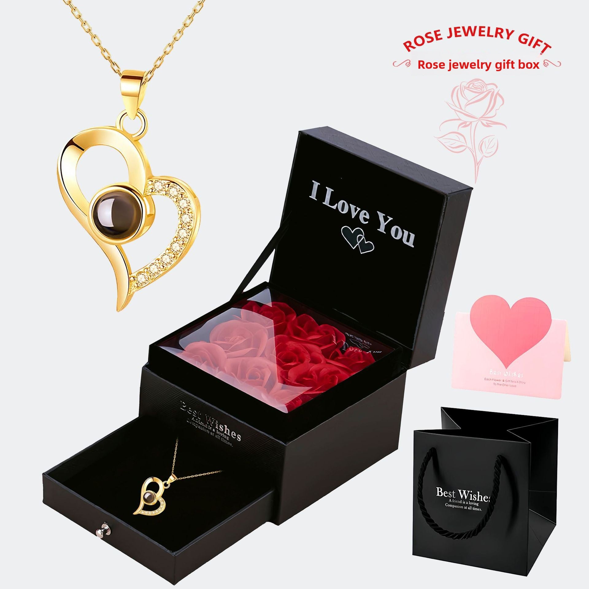 Multilingual "I Love You" Necklace
