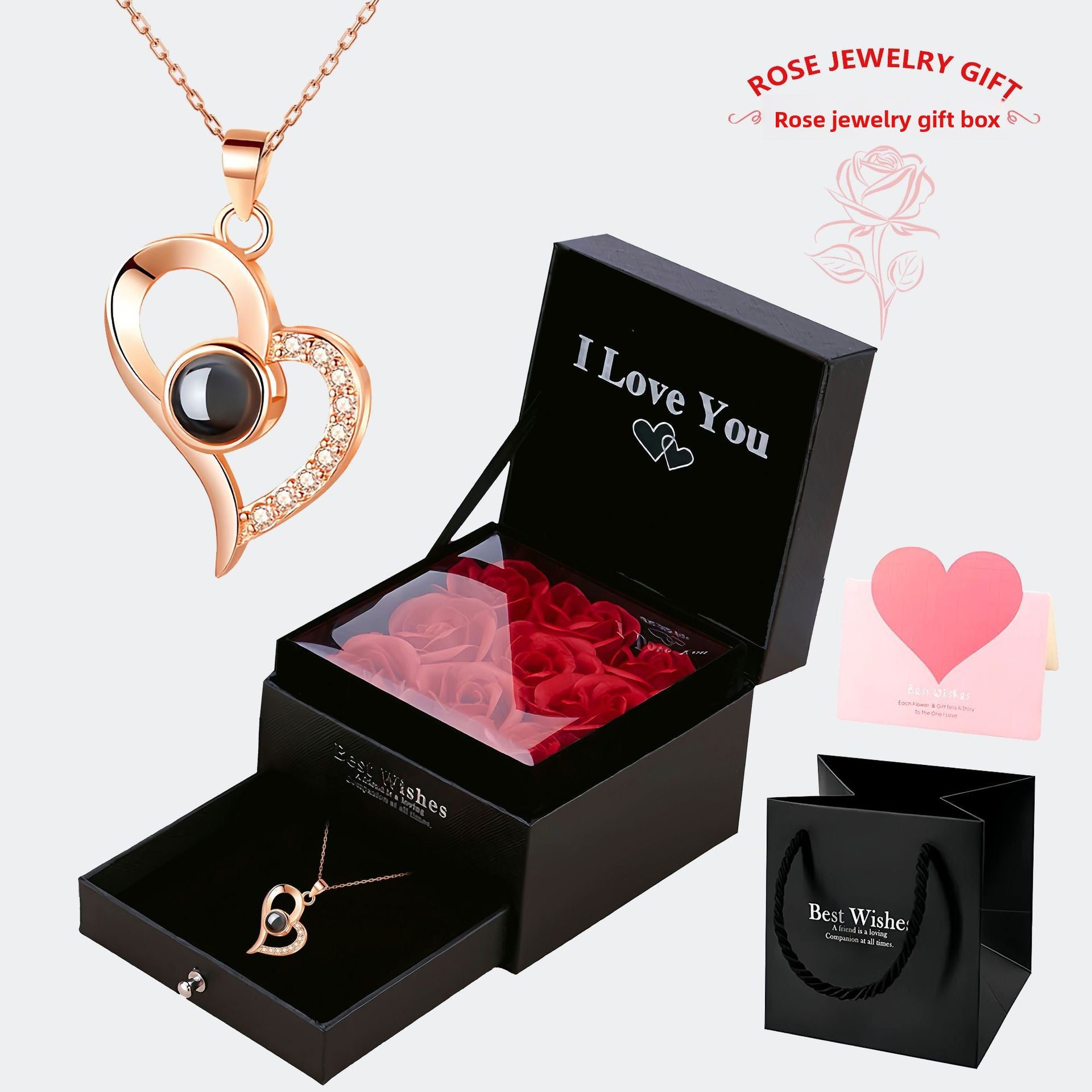 Multilingual "I Love You" Necklace
