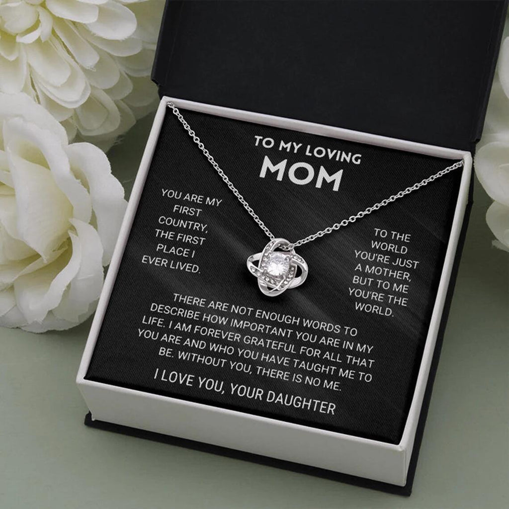 Eternal Heart Clover Necklace Mothers Day