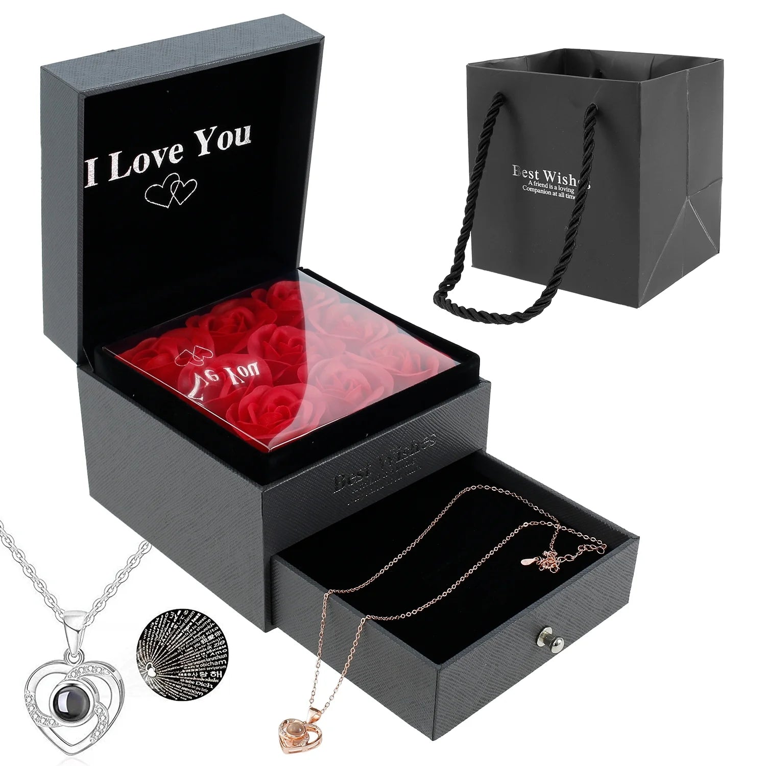 Multilingual "I Love You" Necklace