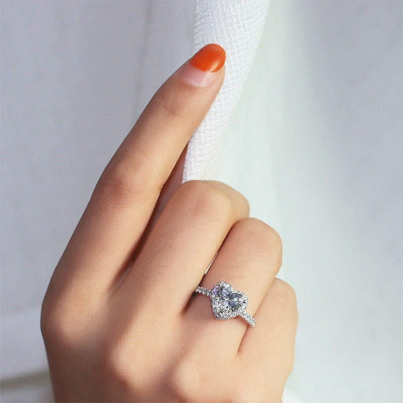 Fashion Heart Zircon Ring for Couples