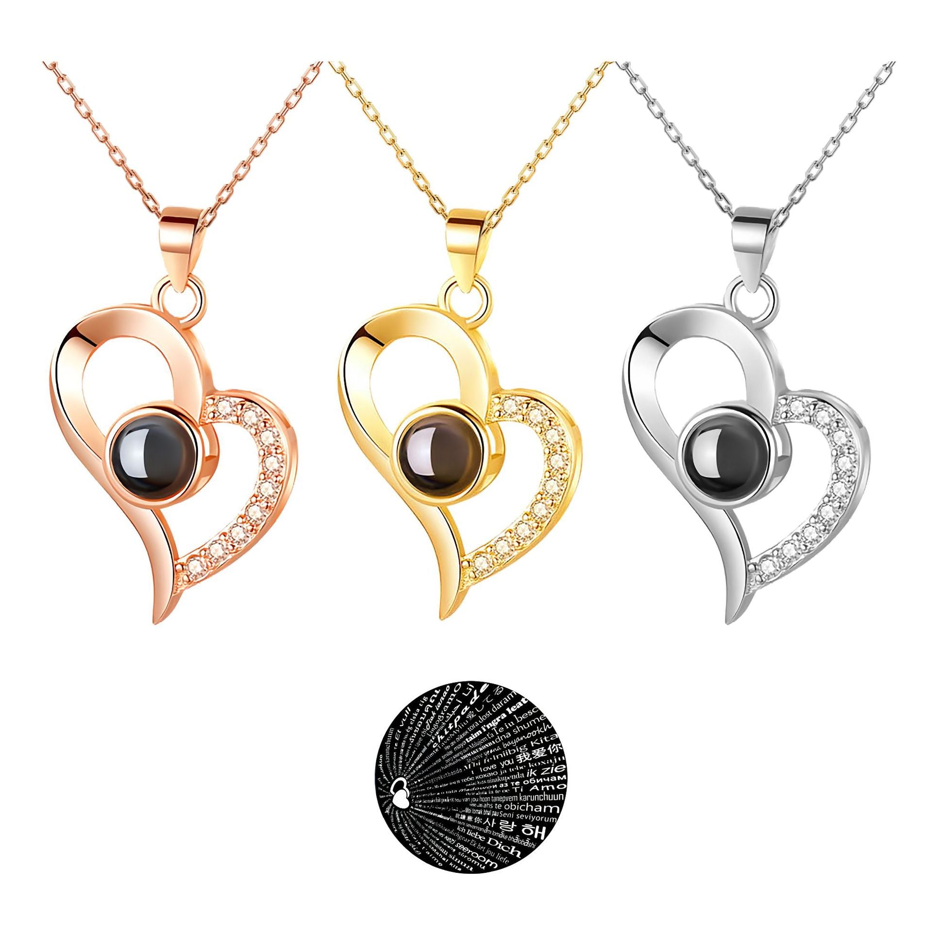 Multilingual "I Love You" Necklace